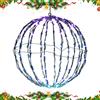 Generico Palla Luminosa Natalizia Palla - LED Da Esterno In Metallo 40x40 50x50 Cm Pieghevole, Pala Lumnosa Colorata Decorazione | Pala Di Natale Pallla Luminosa Per Giardino, Cortile, Festa Di