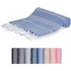 MEBY Telo da sauna XXL (100 x 200 cm), telo mare, asciugamano turco, asciugamano 100% cotone (blu), P2024