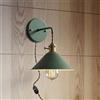 GZZBMY Lampada da Parete Interna con Girevole Interruttore e Spina Cavo di 2m Applique da Parete Interno Industriale Vintage E27 Luce Notturna Moderna Illuminazione da Muro per Soggiorno (Verde,1 Pezzi)