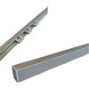 TENDE ARREDO TESSILE - Binario Tenda Soffitto Scorrevole (122 cm) Zineffa per Tenda, Binario a Onda Passo 8, in Alluminio con Tappi Terminali e Occhielli in PVC per Tende su Misura (Grigio)