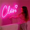 ANJIEXNEON Insegna al scritte neon personalizzata, scritta led personalizzabile insegna luminosa per da parete decorazione camera da letto matrimonio compleanno festa negozio nome luci logo regalo