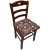 Russo Tessuti Set 6 Cuscini Sedia Coprisedia Imbottiti Vesto Molla Loneta Elastico COLOR 40x40 PARIS MARRONE