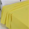 LARA MORADA - Lenzuolo Sopra Una Piazza E Mezza FRANCESE, 100% Cotone, Made In Italy, Tinta Unita, Per Letto 1 Posto e mezzo Francese, 210x290 cm, Giallo