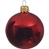 Magie di Natale Palline per albero di Natale in vetro decorate (10 cm, Rosso Lucido, 4)
