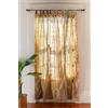 KRAAFTY Tende in misto seta indiana Sari - Drappeggi unici per finestre per soggiorno e camera da letto - Tende per la casa con filtraggio della luce (Beige)