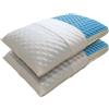 L'ANTICO ARCOLAIO - Coppia Cuscini Memory Foam Struttura Interna Bugnato Antiacaro Anallergico (40x70cm) Cuscini Letto Matrimoniale, Guanciale Letto Made in Italy (2, Federa Bianca, Altezza 13)