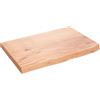 vidaXL Ripiano Muro Marrone 60x40x(2-4) cm Massello Rovere Trattato, Piano, ripiano portaoggetti, ripiano in Legno, ripiano, mensola pensile