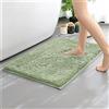 Mateju Tappetino da Bagno Antiscivolo Assorbente, Tappetini Bagno in Microfibra Ciniglia Tappeto Bagno Lavabile Tappetino Bagno Morbido per Bambini Adulti Animali Domestici (50 * 80CM,Verde Salvia)