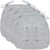 uyeoco Set 4/2/1 Cuscini Sedia da Cucina/Cuscini di Seduta con Lacci 43*41*35cm | Confortevole Cuscini Coprisedia da Cucina Imbottito, Lavabili(12#,4pcs)