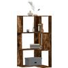 vidaXL Libreria Angolare a L 3 Ripiani in Multistrato - Rovere Fumo 50x50x102 cm - Mobile Porta Libri ad Angolo