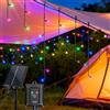 Aigostar Luci Natale Esterno Cascata Solari 3M+5M*0.6M 100 LED Tenda Luminosa Natale Esterno Impermeabile IP65, 8 Modos per Natalizie Finestra Balcone Patio Feste. RGB