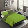 BANZAII TEXTILE INNOVATOR ONLINE Banzaii Set Copripiumino Bicolor 100% Microfibra con Federe Double Face Matrimoniale 250x200 cm Verde/Militare