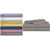 Tata Home Lenzuolo sopra Piano 100% Cotone Misura Letto 2 Piazze Matrimoniale cm 240X300 Colore Tortora