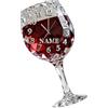 ASD Jewerly Orologio personalizzato a tema di flauti di champagne in vetro Regalo donne uomini, stampa piatta 2D Nome personalizzato Orologio da parete in vetro di champagne Decorazione della casa