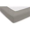 PENSIERI DELICATI Lenzuolo Singolo 90x200 cm, Lenzuolo Sotto 1 Piazza in Tinta Unita con Angoli +25 Realizzato 100% in Cotone, Made in Italy, Colore Champagne