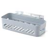 Cyrank Organizzatore doccia organizer doccia mensola in plastica adesivo senza perforazione per bagno Stoccaggio (grigio)