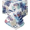Tex family TOVAGLIA antimacchia RESINATA TORINO idrorepellente (Cm. 140x180 x6 persone, Vela Blu)