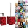 Sanilo Set di accessori per il bagno, dispenser di sapone e scopino WC, materiale di alta qualita, che attira l'attenzione in ogni bagno (Rose)