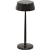 Zafferano, Lampada Sister Light Wi-Fi, Lampada da Tavolo Ricaricabile e Senza Fili con Controllo da Remoto, per Salotto ed Esterni, Dimmer a Step, 2200-4000 K, Altezza 32,8 cm, Colore Nero Perlato