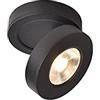 HWSY Faretto montato in superficie 6000K Luce bianca 3W / 5W / 7W Lampada d'accento a soffitto a LED su e giù Faretto orientabile orientabile a 90° Faretto a LED per interni (Color : Black, Size : 3W)
