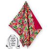 Tex family Telo mare doppio KIKOY in cotone e spugna con zaino KEEP - Fantasia Zebrato fucsia