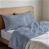 GC ARREDOCASA Set Lenzuola Letto Misura Francese - Lilly Blu - 100% Cotone Quadrifoglio - Un Completo Letto Francese Cotone Made in Italy (Queen Size, Misura Francese)