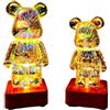 Brabola Twinkle Bear 3D Fireworks LED cambia colore luce notturna carino lampada da tavolo per la camera dei bambini, casa, ufficio, asilo nido