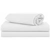 Corredocasa - Completo Lenzuola Bianco in Puro Cotone Extra Made in Italy Fornitura Albergo B&B Hotel Agriturismo - Set Letto Casa Morbido Qualita' Premium - Misura (1 piazza e mezzo)