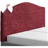 PAULATO - Copri Testata Letto Matrimoniale 130-180cm Elasticizzato Bordeaux | Copritestiera elasticizzata in microfibra, bielastica, antigraffio, lavabile in lavatrice, certificata OEKO-TEX, MadeinItaly