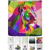 arteneur Tenda da Doccia Antimuffa 180x200cm Leone | Tessuto riciclato, OEKO-TEX 100, lavabile 40°C, oscurante, impermeabile, orlo appesantito, con 12 anelli riciclati