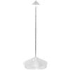 Zafferano, Pina Pro con Foglia Color Argento, Lampada da Tavolo Ricaricabile e Senza Fili con Controllo Touch, Utilizzabile come Lampada da Interni, Dimmer, 2700 K, Altezza 29 cm