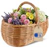 Creative Home Cesto da Picnic in Vimini 47x31x36 cm | Grande e Leggero | Cesto con Manico Fatto a Mano | Cestino per la Spesa, Cesta Regalo, Cestino Intrecciato Colore Naturale Marrone