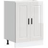 vidaXL Base da Cucina Porto Bianco Lucido in Legno Multistrato, Mobile Base lavello, Mobile Cucina Base con Anta, Mobile Base lavello