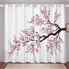 Tbrand Tende per finestre in stile giapponese con fiori di ciliegio per bambini e ragazze chic rosa fiori fiori finestra Trattamenti albero rami decorazione camera W46* L72