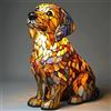FkYstrix Lampade da Tavolo Fedele Golden Retriever e Elegante Gatto Ambiente Caldo Luce,Illuminazione scrivania Decorazione Regalo Divertente per Amanti,Adulti e Bambini, Golden Retriever2