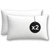 cuscini fiber Imbottitura Cuscini 30x50, Set da 2 Cuscini per Divano Anallergici Morbidi e Soffici, Cuscino Prodotto in Italia, Facile da Lavare