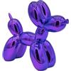 YOYUMI Statua Cane Palloncino Balloon Dog Scultura moderna di lusso per decorazione di soggiorno ingresso ufficio finestra processo di galvanizzazione viola scuro