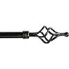 emmevi Bastone Tenda Ferro Estendibile Asta Scorritenda mod.BASTONE TENDA VORTICE 160-300 NERO-ARGENTO