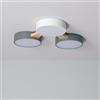 LEDKIA LIGHTING - Plafoniera LED 30W | Metallo e Legno | CCT Selezionabile 2700-6500K | Design Nordico | Per Soggiorno, Cucina | Facile Installazione, Multicolore