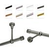 MDEKOR Bastone Per Tende 320 cm, Singolo, Acciaio Anticato, Montato A Parete/Soffitto