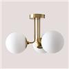 SKLUM Lampada da Soffitto con 3 Sfere di Vetro Ghirlanda -