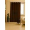 GBiancheria Tenda JASMINE Tinta Unita 140x290 cm con Anelli in Alluminio Ø4cm - Tendaggio Moderno Elegante per Soggiorno, Camera da Letto, Cucina - 1 Pannello Lavabile 100% Poliestere (Cioccolato)