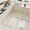 Hixingo Tappeto Cucina in Diatomite, Passatoia Cucina Antiscivolo Lavabile, Forma a L Tappeti da Cucina, Tappeto Runner Cucina Tappeto da Bagno Tappetino per Doccia (70x45cm,Mandala)