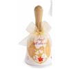 Generico Campanella in Ceramica Decorata - Collezione Angeli - 6 Modelli (Amicizia, Famiglia, Cuore, Studio, Sogni, Salute) - Idea Regalo Natalizia Ø 5 cm x 10 H (Amicizia)