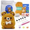 YUMILI Kit di Avvio per Principianti di Uncinetto, Set di Uncinetto per Principianti, Pacchetto di Uncinetto Animali Completo Set di Avvio Amigurumi con Tutorial Video, Kit di Uncinetto Fai da Te per