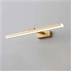 SEMANHUAOZ Lampada da specchio da trucco in alluminio, lampada da bagno lineare, lampade frontali a specchio a strisce, applique da parete, illuminazione a LED for display e illuminazione(Brushed Gold