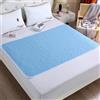 Odot Traverse Letto Riutilizzabili, Tinta Unita Traverse Letto Trapuntato Incontinenza Impermeabile Tappetino Assorbente Anziani Materassino per Incontinenza Traspirante (Azzurro cielo,150x200cm)