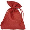 PuntoCasaStore Sacchetto Juta 10x13 cm portaconfetti bomboniera Matrimonio Laurea Comunione Nascita Elegante Resistente Confezione Regalo Decorazione Shabby Chic Cerimonia cerimoniale (Rosso, 30 PZ)