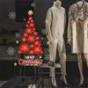 kina - UVNT0205 Vetrofanie Natalizie Adesivi Decorazione Vetrine Negozi Trasparente Removibile Riposizionabile - Albero Natale Ing Merry Christmas Buone Feste Happy New Year 100x40 cm