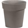 Tecnokit Nicolì Vaso Arké - Vaso Tortora In Plastica 18 cm - Per Piante Da Interno Ed Esterno, Fioriere Da Interno Eleganti, Vaso Decorativo Da Interno Resistente - Tortora Rotondo 18 cm